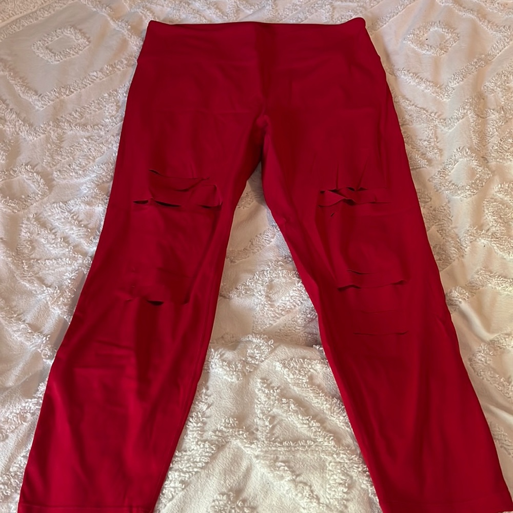 Zyia Red Slash Luxe Leggings